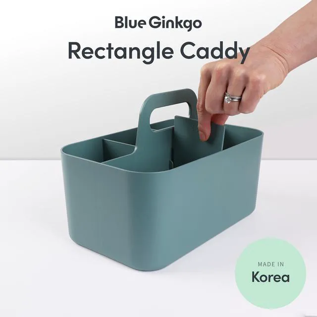 Alt view image 2 of 7 - Stackable Organizer Caddy, Rectangle, Green, Made in Korea Portable. Adjustable. Home, Office & School Storage