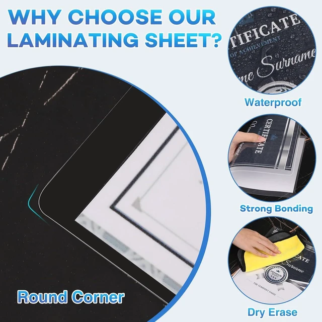 Alt view image 4 of 7 - Laminating Sheets,200 Pack,3 mil,8.9x11.4,Thermal Pouches Thermal Laminating Pouches, Clear, Letter Size, 8.9 x 11.4 Inches, 3 mil, Office & School Supplies, 200 Pack