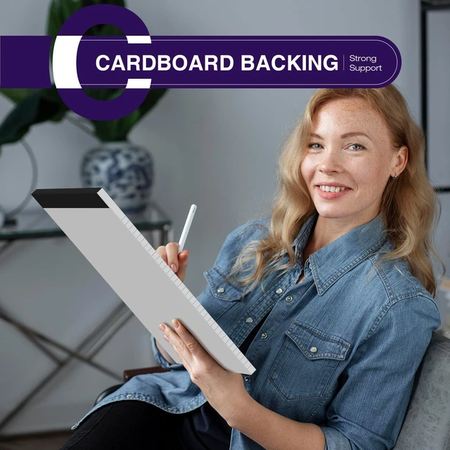 Alt view image 4 of 7 - 6 Pack Legal Pads 8.5 x 11 College Ruled 300 Sheets Note Pads 8.5 x 11 Notepads Perforated Writing Pads 8.5 x 11 Pads of Paper Lined White Paper, 50 Sheets per Notebook for Office & School Supplies