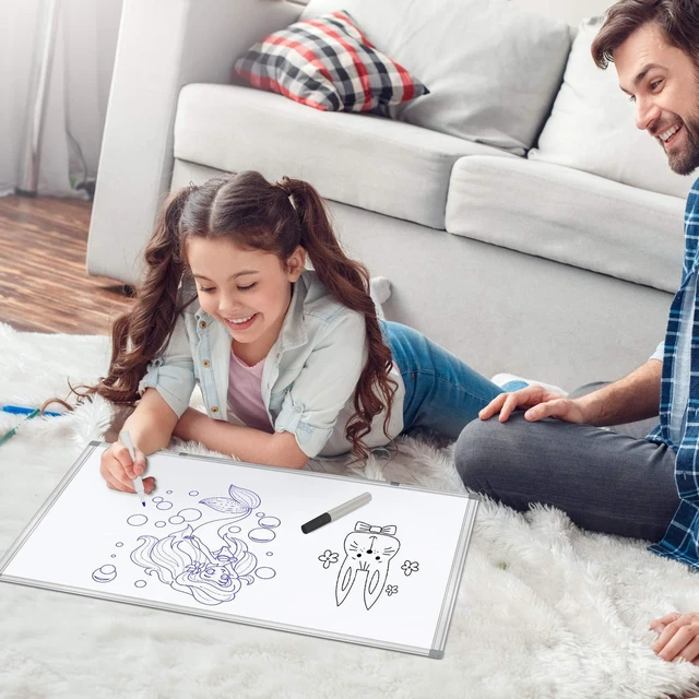 Alt view image 3 of 7 - White Board 36" x 24" Dry Erase Board for Wall Whiteboard 3' x 2' (2 Pack) Magnetic Presentation Board with Long Pen Tray, Wall-Mounted White Boards for Home, Office and School