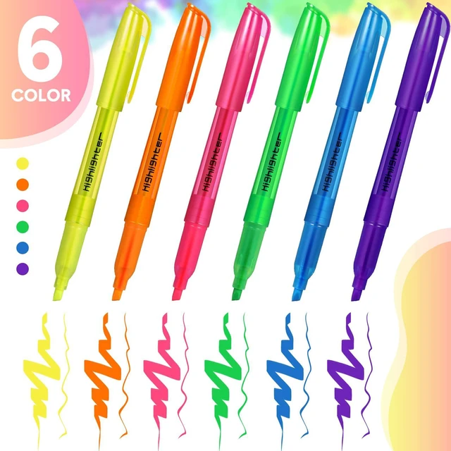 Alt view image 3 of 7 - 480 Pcs Highlighters Bulk 6 Assorted Colors Chisel Tip Markers No Bleed Quick Dry for Teachers Students, Yellow Pink Blue Orange Green Purple Bulk, Bible Study Classroom School Supplies
