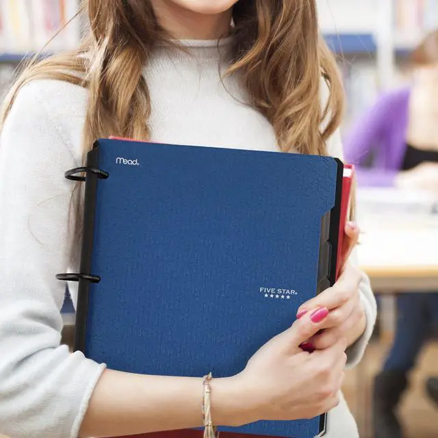 Alt view image 6 of 7 - Flex Refillable Notebook + Study App, College Ruled Paper and 1-1/2 Inch TechLock Ring Binder with Pockets, Tabs and Dividers, 300 Sheet Capacity, Pacific Blue (29324AD2)