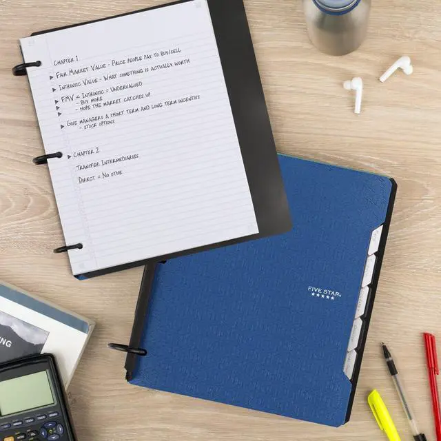 Alt view image 7 of 7 - Flex Refillable Notebook + Study App, College Ruled Paper and 1-1/2 Inch TechLock Ring Binder with Pockets, Tabs and Dividers, 300 Sheet Capacity, Pacific Blue (29324AD2)
