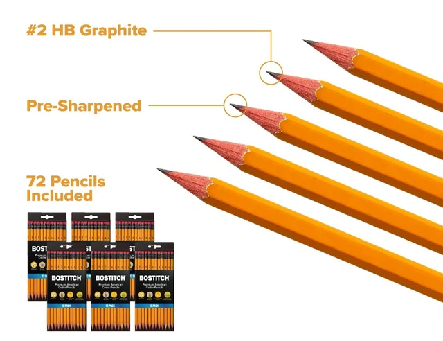 Alt view image 4 of 7 - Office Premium #2 Pencils, American Cedar Wood, Pre-Sharpened, HB Graphite, 72-Pack