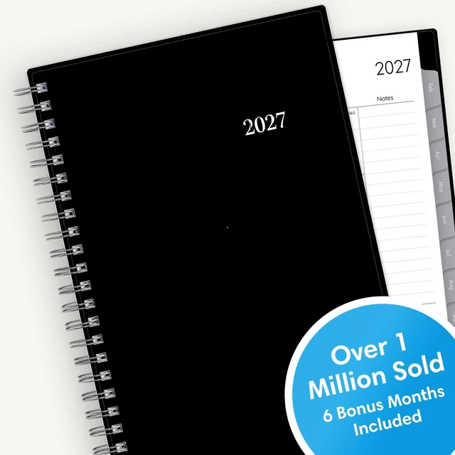 Alt view image 6 of 7 - 2027 Weekly and Monthly Planner Calendar, Includes January 2027 - December 2027, 5" x 8", Flexible Cover, Wirebound, Laminated Tabs, Enterprise (Pack of 3)