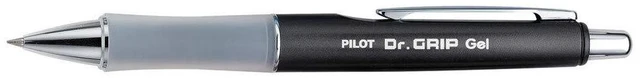 Alt view image 4 of 4 - Gel Pen, Fine Point, Charcoal Gray | Black Ink | Retractable | Metallic Barrel | Pack of 2