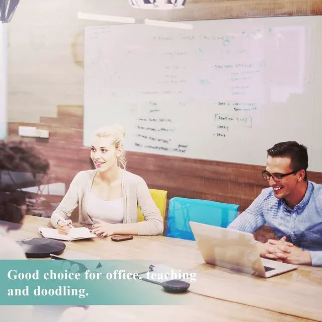 Alt view image 2 of 6 - Magnetic Whiteboard Decal for Wall: Home Office Plans Stay Visible Vertical Dry Erase Board Sticker with No-Ghosting PET Surface - 39" x 24" Peel-and-Stick Sheet for Kitchens & Workspaces