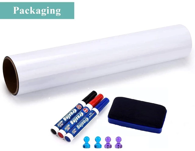 Alt view image 5 of 7 - Huge Self-Adhesive Whiteboard Sticker: Keep Team Projects on Track Peel-and-Stick Dry Erase Wall Decal with No-Ghosting Surface - 72" x 40" Magnet-Receptive Timeline Planner for Offices