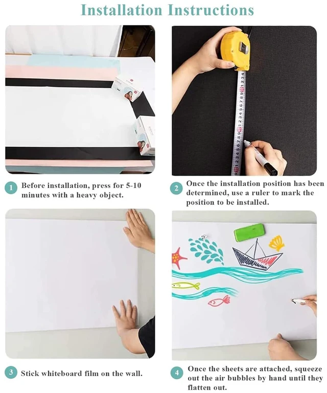 Alt view image 6 of 7 - Huge Self-Adhesive Whiteboard Sticker: Keep Team Projects on Track Peel-and-Stick Dry Erase Wall Decal with No-Ghosting Surface - 72" x 40" Magnet-Receptive Timeline Planner for Offices