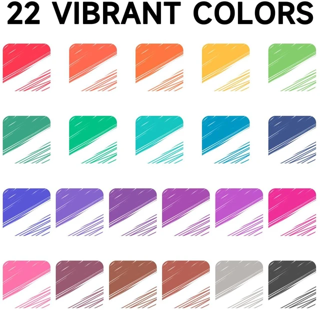 Alt view image 2 of 7 - Erasable Gel Pens, 22 Colors Retractable Erasable Pens Clicker for Back to School, Fine Point, Make Mistakes Disappear, Assorted Color Inks for Drawing Writing Planner and Crossword Puzzles