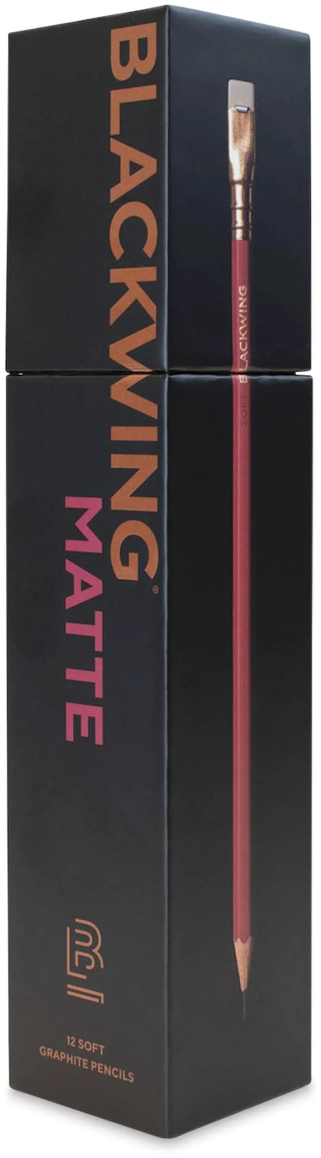 Main image of Matte Pencils, Soft Japanese Graphite, Red Finish, 12 Count