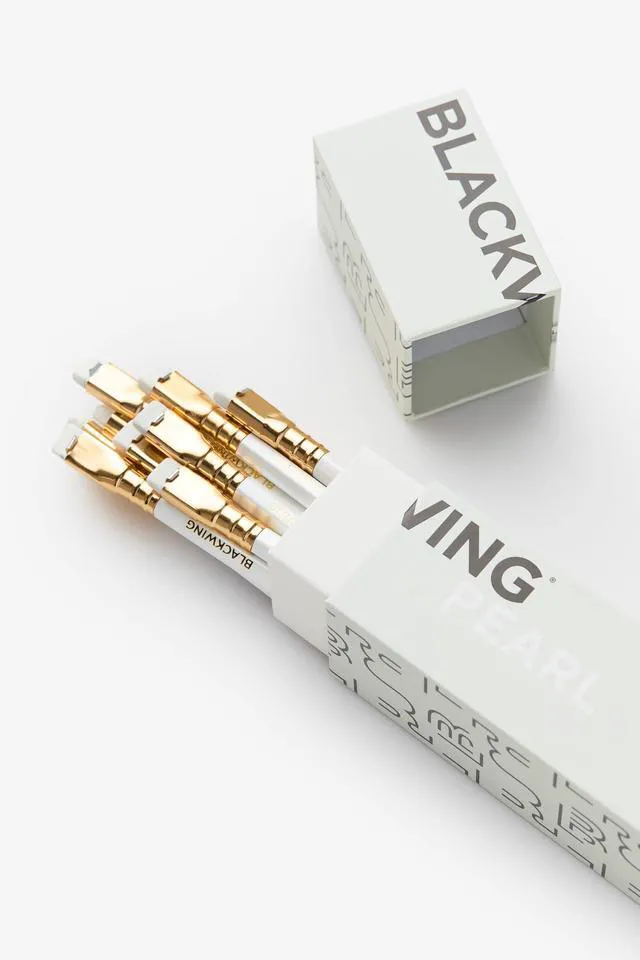 Alt view image 2 of 7 - Pearl Pencils, Balanced Japanese Graphite, White, 12 Count