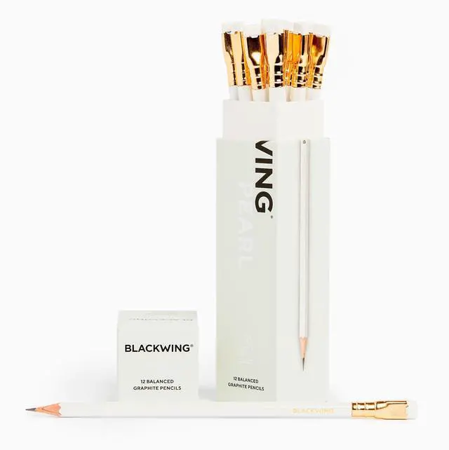 Main image of Pearl Pencils, Balanced Japanese Graphite, White, 12 Count