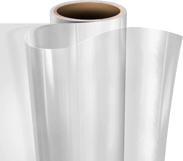 Main image of Clear Self-Adhesive Lamination Vinyl Roll for Die-Cutters and Vinyl Plotters (12" x 150ft Bulk Roll)