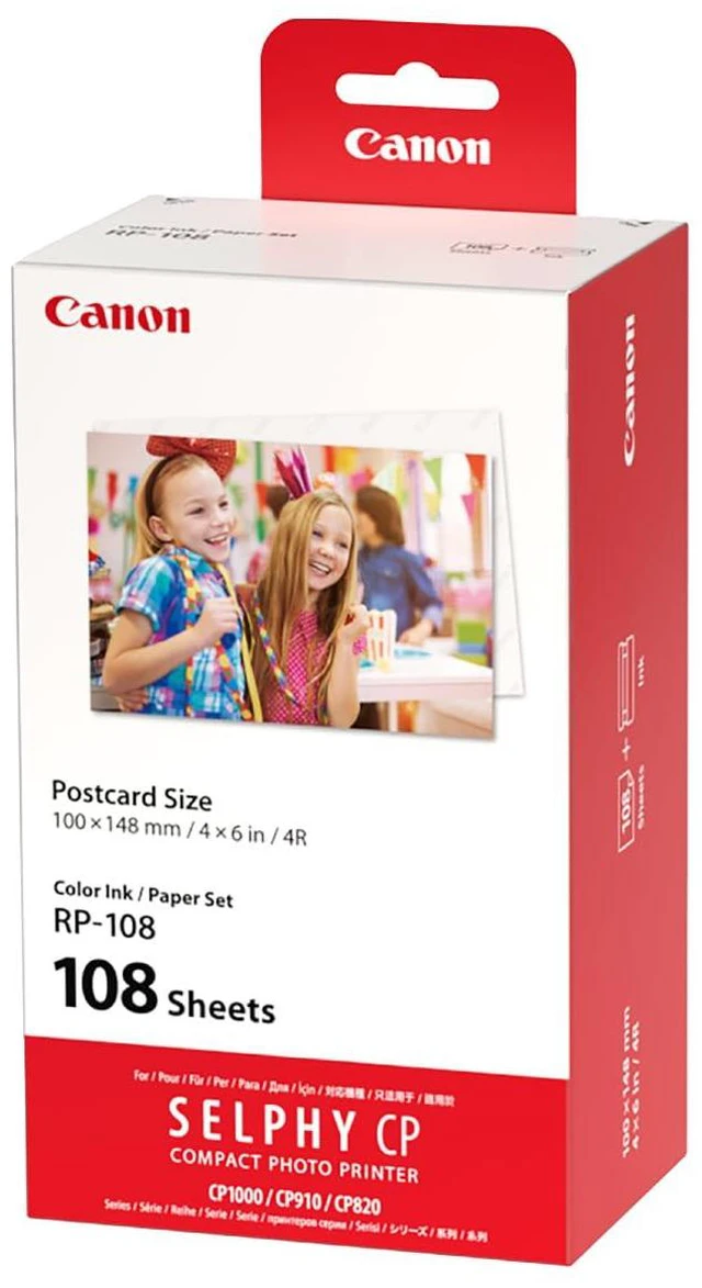 Main image of RP-108 Color Ink/Paper Set, Compatible with SELPHY CP910/CP820/CP1200/CP1300