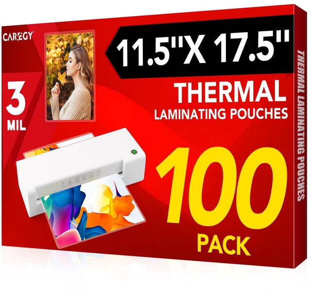 Main image of 100 Pack Laminating Sheets, Hold 11 x 17 Inch Sheet, 3 Mil Clear Thermal Laminating Pouches 11.5 x 17.5 Inch Lamination Sheet Paper for Laminator, Round Corner