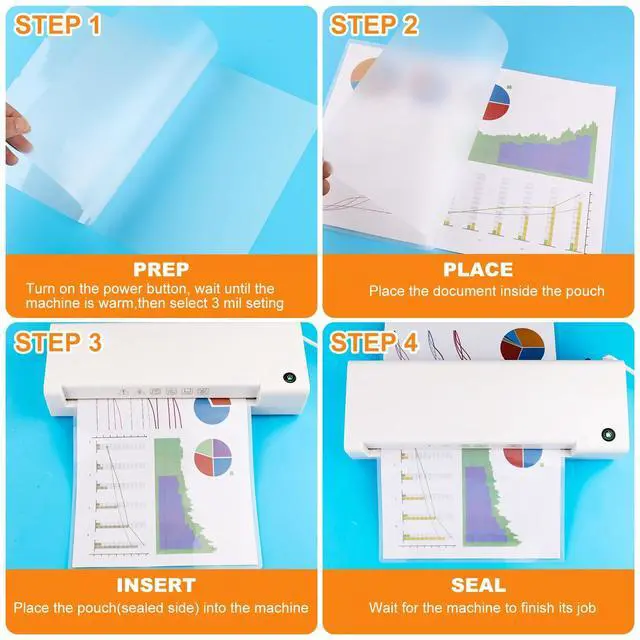 Alt view image 7 of 7 - 100 Pack Laminating Sheets, Hold 11 x 17 Inch Sheet, 3 Mil Clear Thermal Laminating Pouches 11.5 x 17.5 Inch Lamination Sheet Paper for Laminator, Round Corner