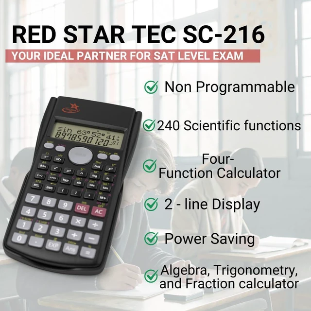 Alt view image 2 of 7 - 6-Pack SC-216 Non-Graphing Scientific Calculator, Middle/High School