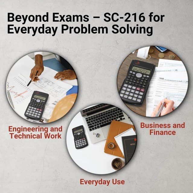 Alt view image 7 of 7 - 6-Pack SC-216 Non-Graphing Scientific Calculator, Middle/High School