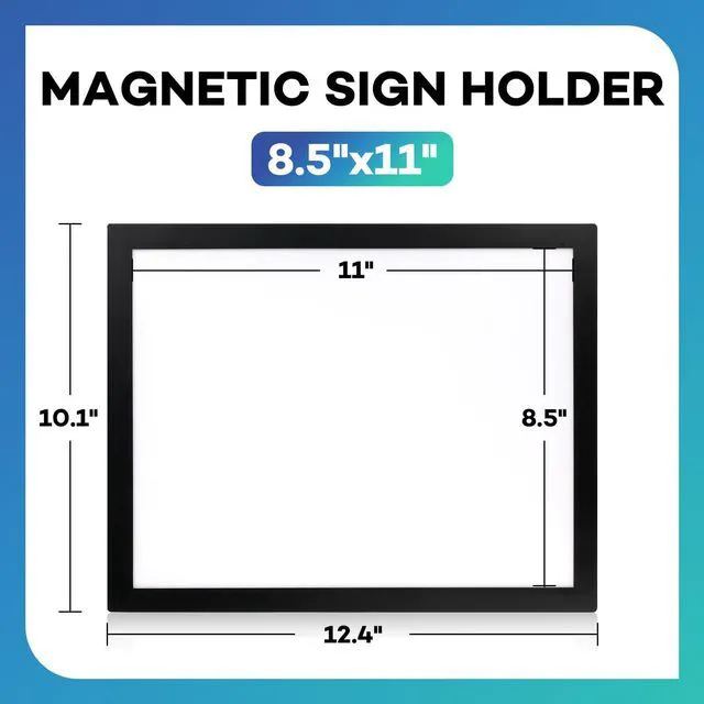 Alt view image 2 of 6 - 50 Pack Magnetic Sign Holder 8.5 x 11, Magnetic Paper Holder Magnetic Self-Adhesive Document Holder, Clear PVC Poster Frame for Wall, Window, Office and Classroom