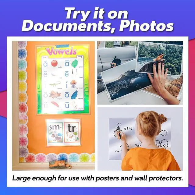 Alt view image 4 of 7 - 4mil Self-Adhesive Laminating Sheets 20 Pack, Menu Size, 12.3x17.1 Inches, No Machine Needed