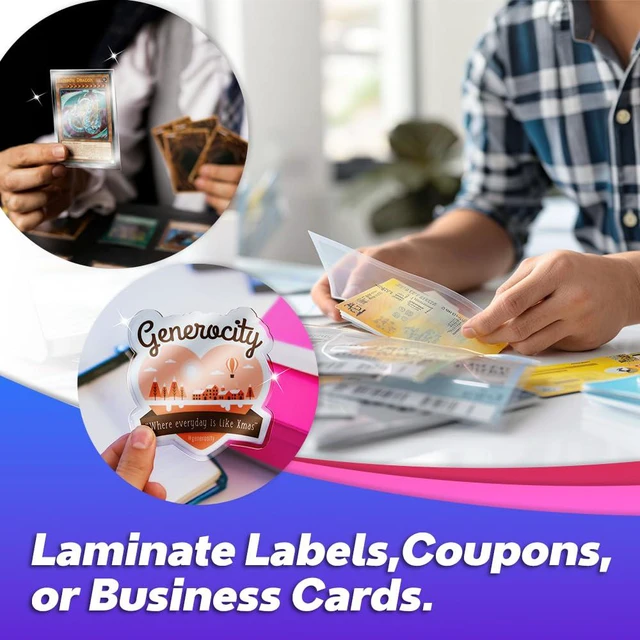 Alt view image 5 of 7 - 4mil Self-Adhesive Laminating Sheets 20 Pack, Menu Size, 12.3x17.1 Inches, No Machine Needed