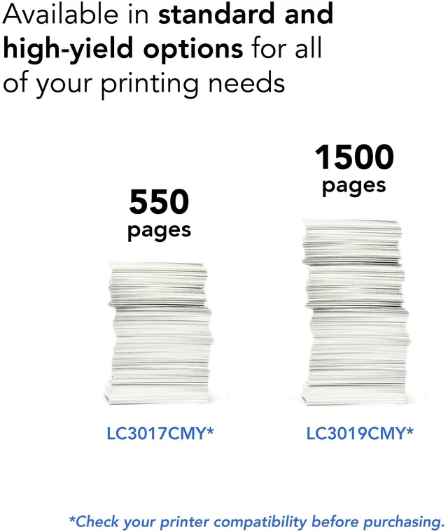 Alt view image 7 of 7 - LC3017Y High Yield Yellow Ink Cartridge (Pack of 2)