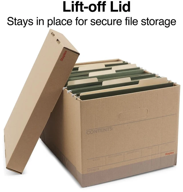 Alt view image 3 of 7 - Medium Duty 100% Recycled Storage Boxes Letter/Legal Size 12/Pack Eco-friendly stackable boxes for document storage in offices