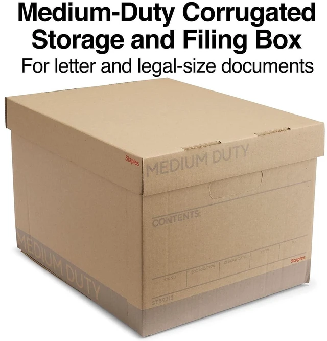 Alt view image 2 of 7 - Medium Duty 100% Recycled Storage Boxes Letter/Legal Size 12/Pack Eco-friendly stackable boxes for document storage in offices
