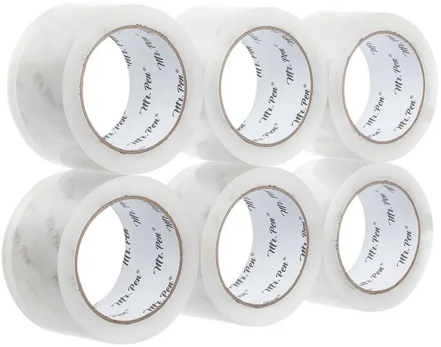 Main image of Packing Tape, 6 Pack, 2.7mil, 2' Wide, 60 Yards, Clear Heavy Duty Packing Tape for Shipping, Packaging, Moving and Storage