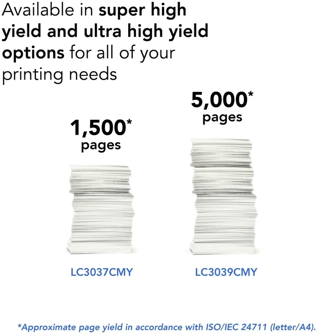 Alt view image 3 of 7 - Genuine LC3039M, Single Pack Ultra High-Yield Magenta INKvestment Tank Ink Cartridge, Page Yield Up to 5,000 Pages, LC3039, Amazon Dash Replenishment Cartridge