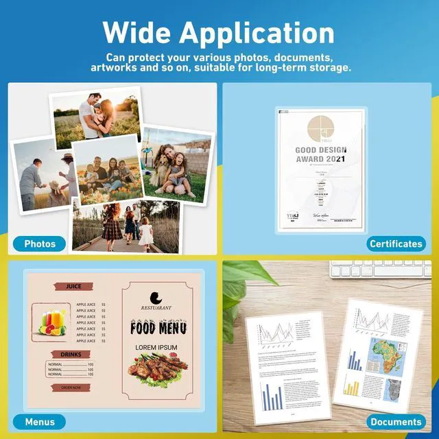 Alt view image 7 of 7 - 5mil Thick Matte Thermal Laminating Pouches Letter Size Matte Finish 50Packs Large Package Fitted for Laminating Sheets 9 x 11.5 Inches