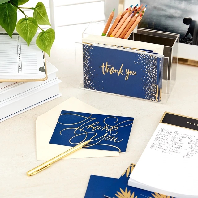 Alt view image 2 of 7 - Bulk Thank You Cards with Envelopes, 120-Pack (Gold and Navy)