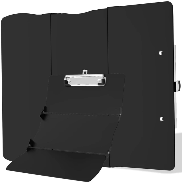 Main image of Clipboard Foldable Without Edition Cheat Sheets Aluminum 3 Layers Foldable Clipboards Pocket Size Profile Clip Clipboards Notepad for Students, Nurses,Contractor Trucker Driver