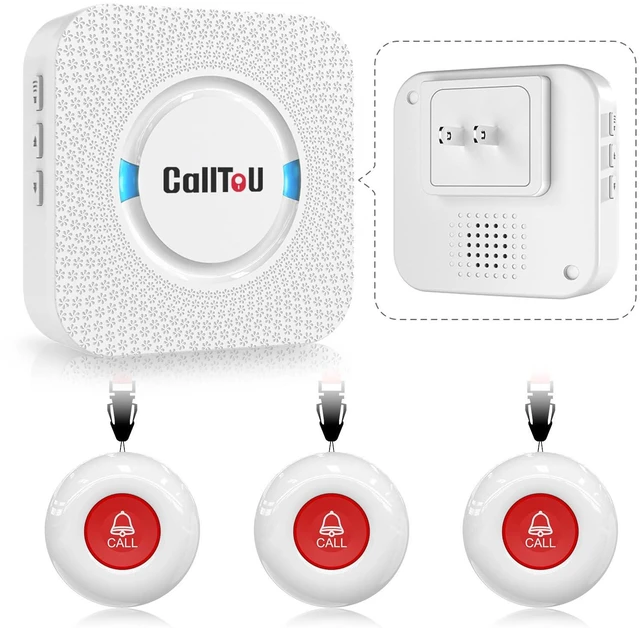 Main image of Caregiver Pager Wireless Call Button Nurse Alert System 500+ Feet Easy Setup, Loud Whole-Home Alerts, Peace of Mind, Waterproof Call Button for Elderly, Seniors, Patients and Home Caregivers