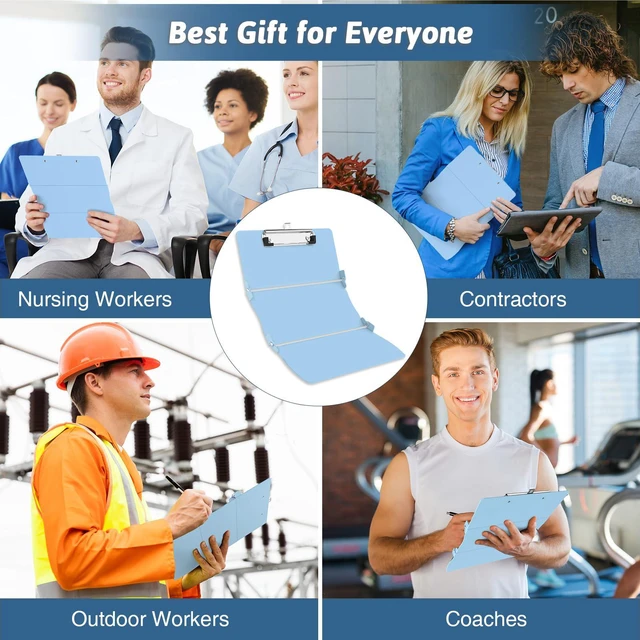 Alt view image 7 of 7 - Nursing Clipboard Foldable DIY Edition Medical Cheat Sheets Aluminum 3 Layers Foldable Clipboards Pocket Size Profile Clip Nurse Clipboards Notepad for Nurses Students, Teachers, Coaches