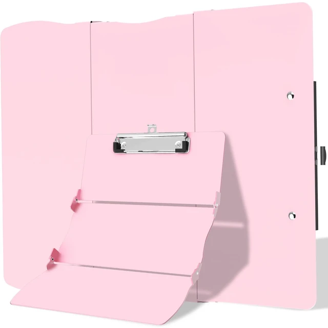 Main image of Clipboard Foldable Without Edition Cheat Sheets Aluminum 3 Layers Foldable Clipboards Pocket Size Profile Clip Clipboards Notepad for Students, Nurses,Contractor Trucker Driver