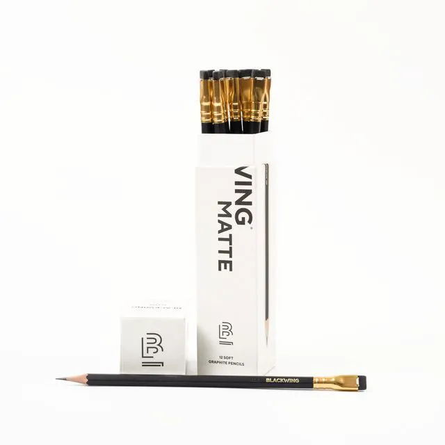 Main image of Matte Pencils, Soft Graphite for Writing & Drawing, 12 Count