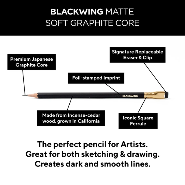Alt view image 4 of 7 - Matte Pencils, Soft Graphite for Writing & Drawing, 12 Count