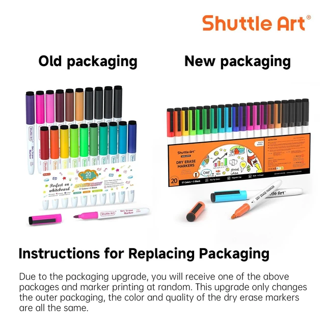 Alt view image 2 of 7 - 20 Pack Dry Erase Markers 17 Colors Plus 3 Black Fine Tip Smooth Fine-Point Writing, Clean Dry Wipe Ink, Non-toxic Low-Odor, Perfect for Whiteboards, Classroom & Office Daily Use