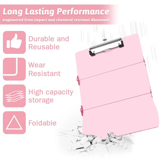 Alt view image 6 of 7 - Nursing Clipboard Foldable Clipboard Medical: Edition Cheat Sheets Aluminum 3 Layers Foldable Clipboards Nursing Pocket Size Profile Clip Nurse Clipboards Notepad for Nurses Students and Doctors