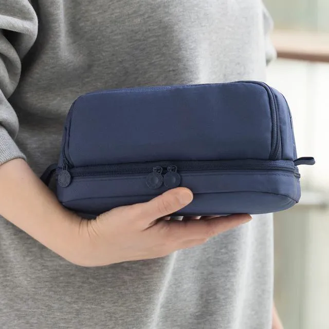 Alt view image 6 of 6 - Large Capacity Pen Pencil Case with 4 Compartments, Multi-Slot Pencil Pouch Bag Aesthetic School Supplies Organizer for Teen Girls, Women, Adults (Navy)