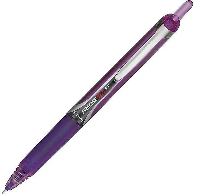 Alt view image 3 of 4 - Precise V5 RT Refillable Rollerball Pens, Purple, Pack of 12
