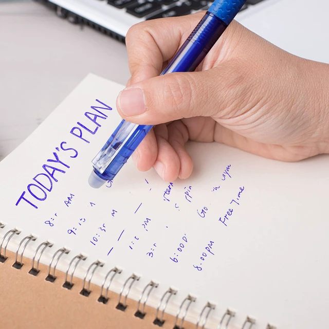 Alt view image 4 of 7 - Erasable Gel Pens, 15 Pack Blue Retractable Erasable Pens Clicker, Fine Point, Make Mistakes Disappear, Blue Ink for School & Office