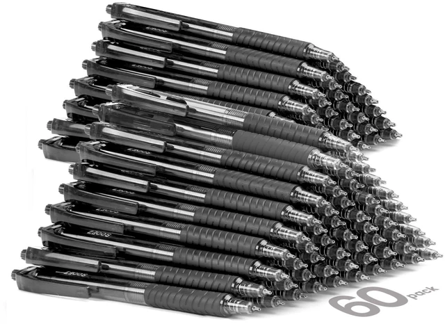 Main image of 60 Pack Bulk Pens Ballpoint, Smooth Writing Pens with Soft Grip Retractable Blue Ink Pens, Medium Point 1.0mm Pen for Journaling, Ballpoint Pen Office Supplies