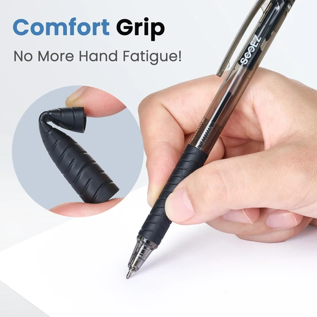 Alt view image 5 of 7 - 60 Pack Bulk Pens Ballpoint, Smooth Writing Pens with Soft Grip Retractable Blue Ink Pens, Medium Point 1.0mm Pen for Journaling, Ballpoint Pen Office Supplies