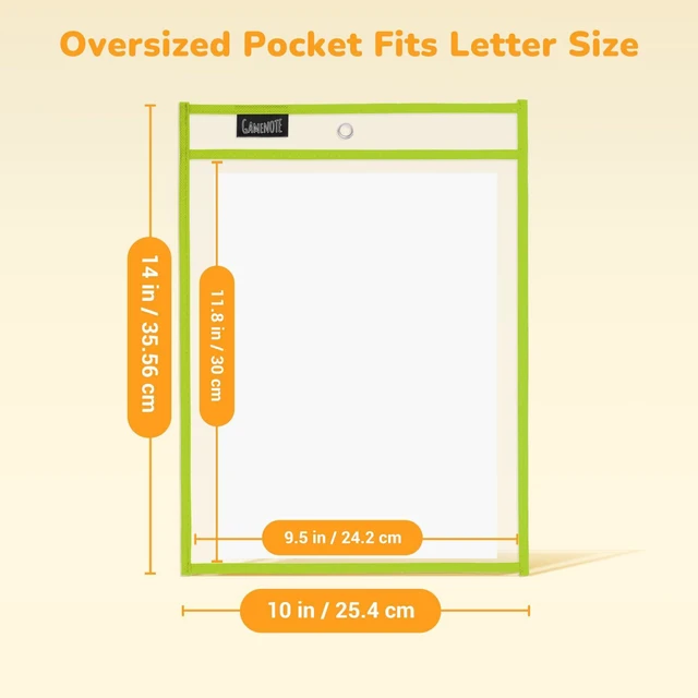 Alt view image 5 of 7 - 30 Pack Pastel Dry Erase Pockets, 10x14 Reusable Sleeves 30 reusable PVC pockets hold 8.5 x 11 and 9 x 12 sheets; double sided wipe clean surfaces, pen loops, eyelets, and 5 rings