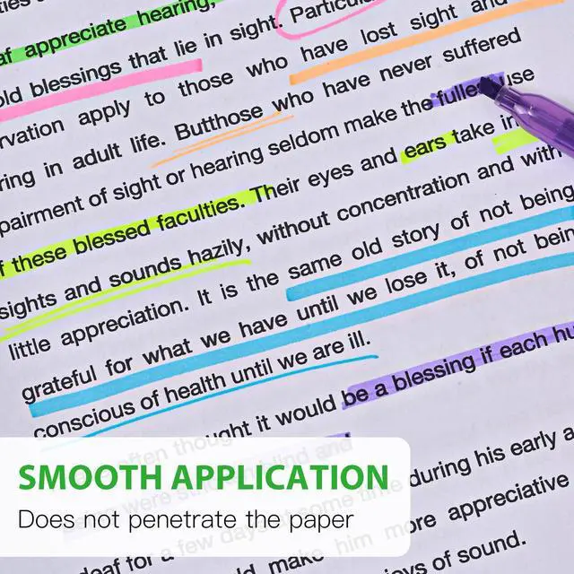 Alt view image 2 of 7 - Highlighter - 100 pack color highlighter, color transparent visible fluorescent pen shell, wide chisel point mark, fluorescent pen, school, office