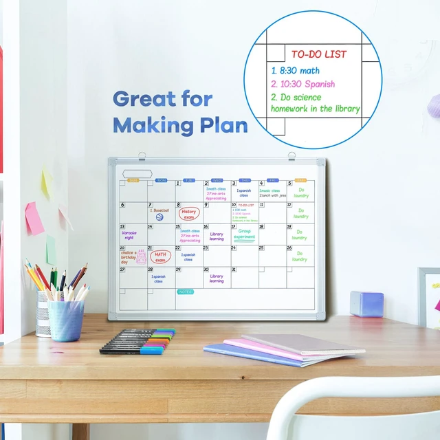 Alt view image 6 of 7 - Dry Erase Markers, Ultra Fine Tip, 12 Colors, 24 Count Low Odor, 0.7mm Fine Point, For Planning Whiteboard, Calendar Boards