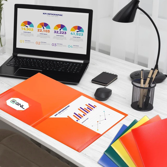 Alt view image 6 of 7 - Plastic Folders with Pockets, Pack of 10, Colored Heavy Duty 2 Pocket File Folders Letter Size, Pocket Folders for School, Home, and Office